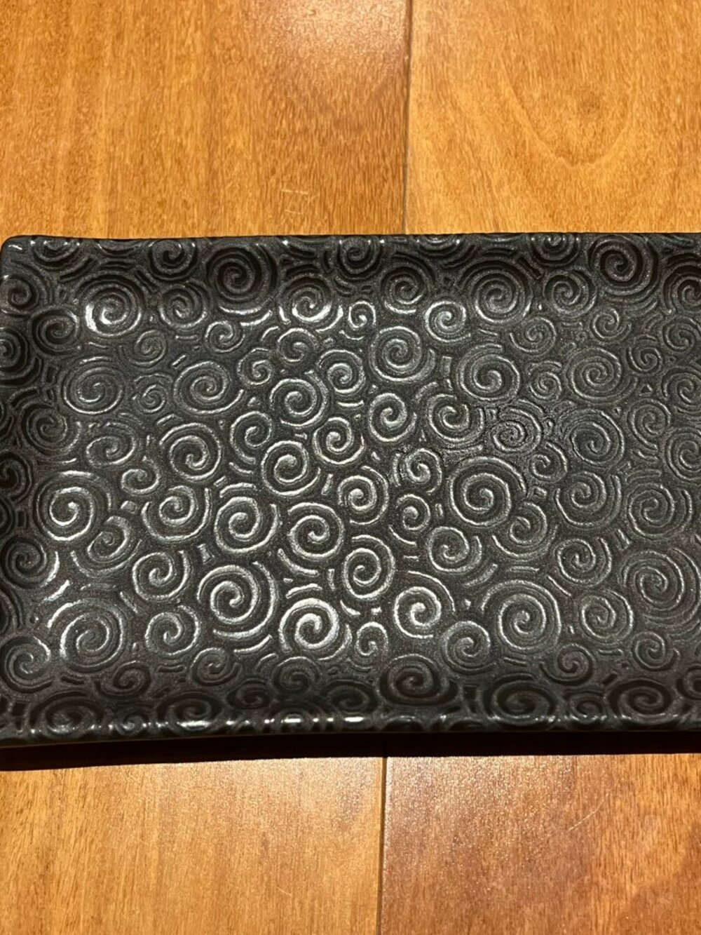 Vintage Sousaku Japan Sound Collection 9" Black Sushi Tray/Plate